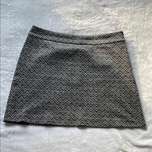 LOFT Black and White Chevron Pencil Skirt